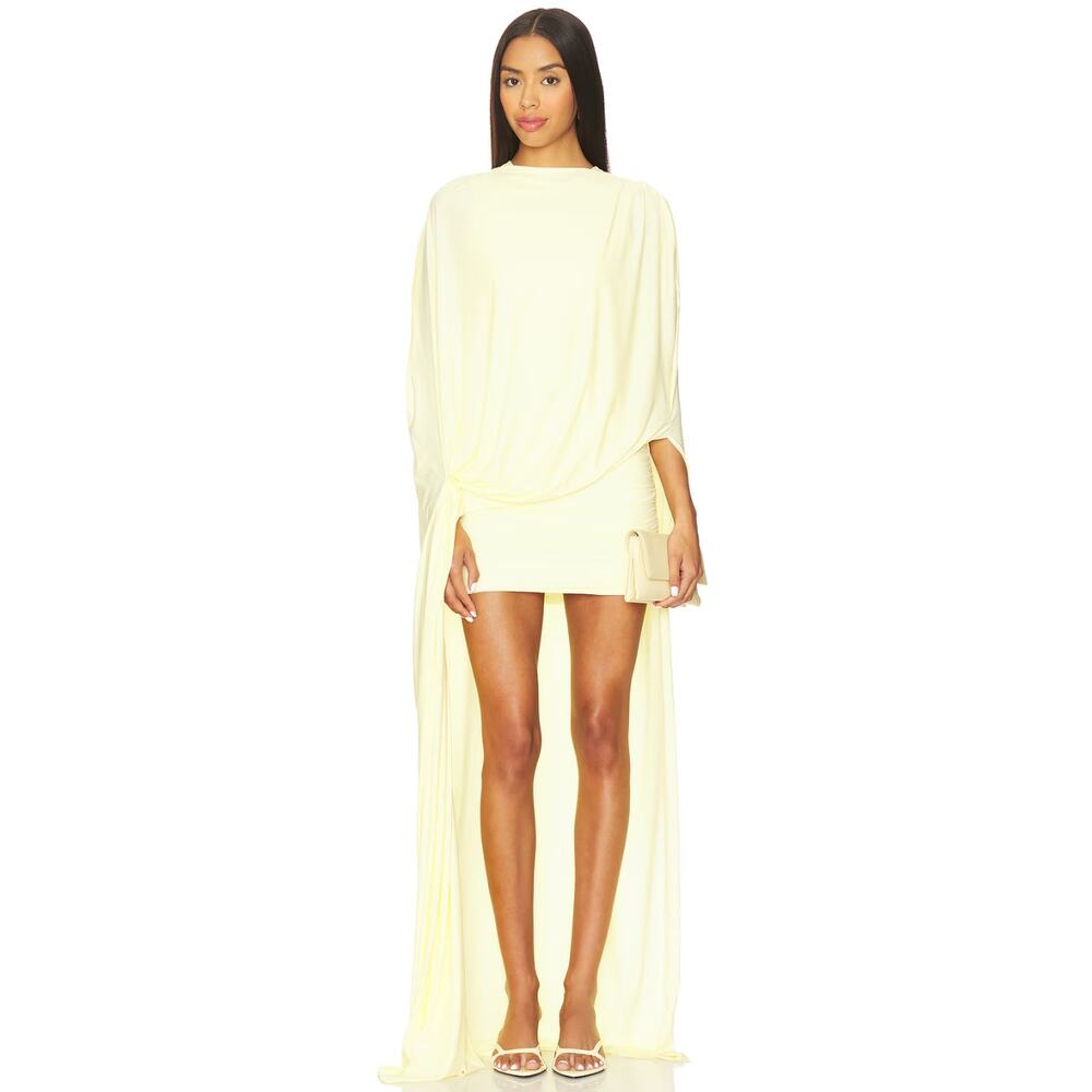 Deme by Gabriella Alexandra Mini Dress in Butter Yellow Women's Medium Prom